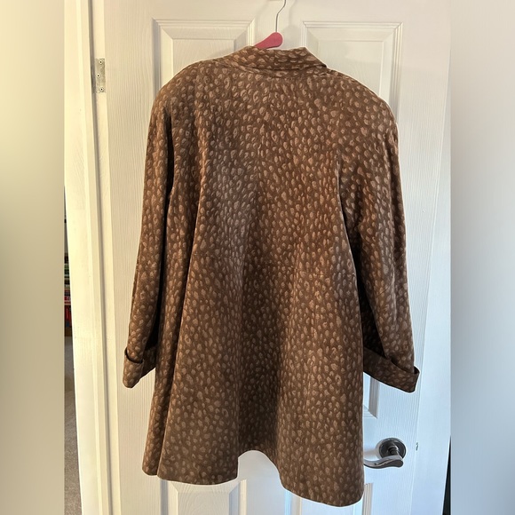 Vintage Vera Pelle Leopard Suede Coat - Picture 2 of 7